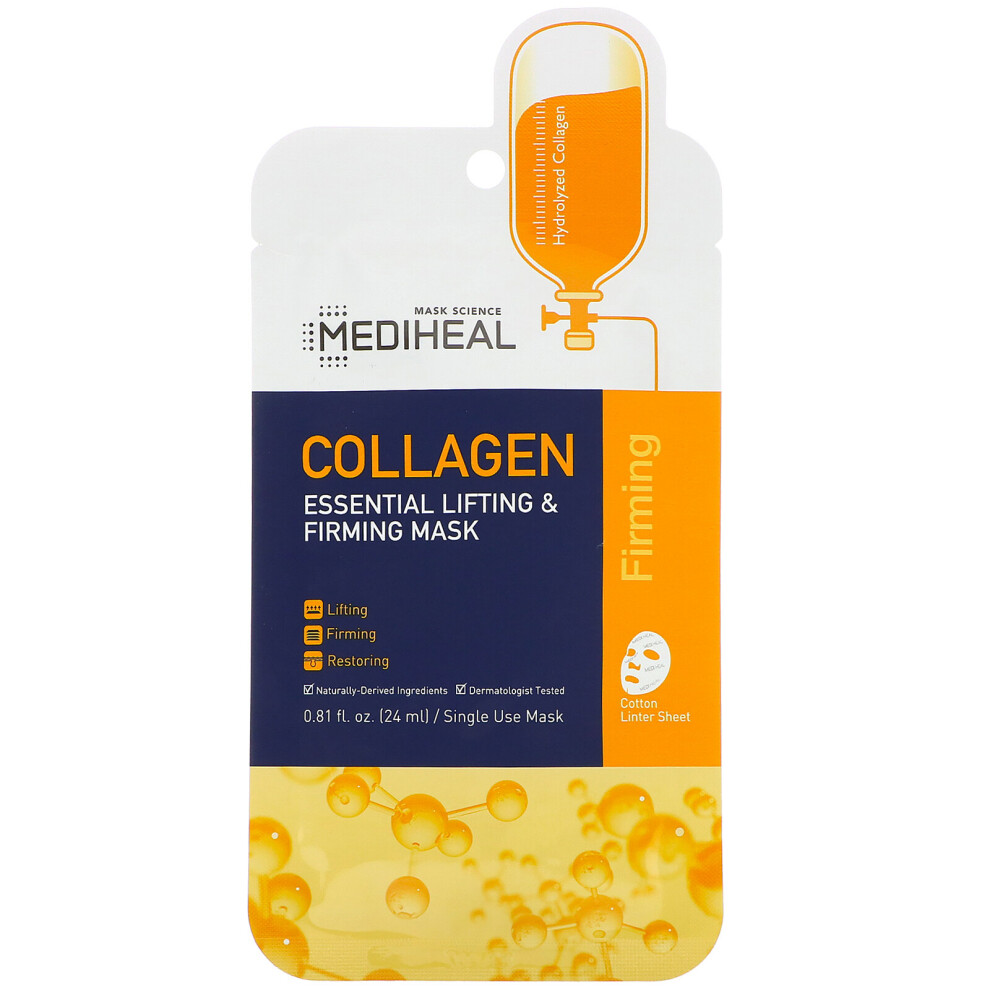 Mediheal , Collagen, Essential Lifting & Firming Beauty Mask, 1 Sheet, 0.81 Fl Oz (24 Ml)