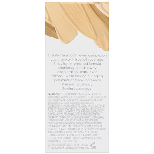 Laura Geller Beauty Laura Geller, Cover Lock, Cream Foundation, Medium, 1 fl oz (30 ml) 2