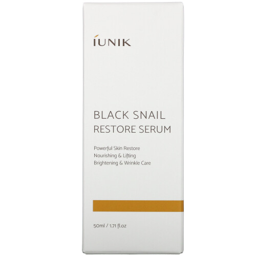 iUNIK, Black Snail Restore Serum, 1,69 fl oz (50 ml) 1