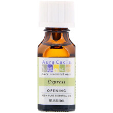 Aura Cacia, Reines Ätherisches Öl, Zypresse, 0,5 fl oz (15 ml)