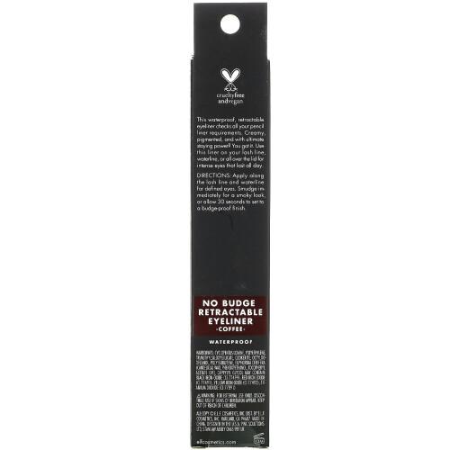 e.l.f. E.L.F., No Budge Retractable Eyeliner, Waterproof, Coffee, 0.006 oz (0.18 g) 2