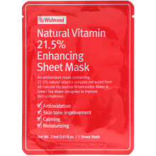 By Wishtrend, Natürliche Vitamin 21,5% Schönheitsverstärkende Gesichtsmaske, 1 Maske, 0,81 fl oz (23 ml)