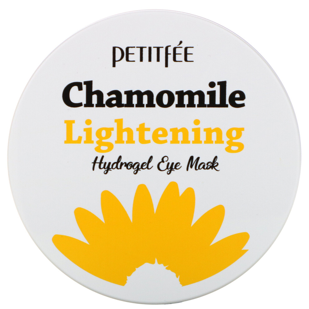 Petitfee Yellow Chamomile Lightening, Hydrogel Eye Mask, 30 Pairs