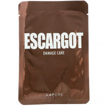 Lapcos, Masque Beauté en Feuille à l'Escargot, Soin Anti-Dommages, 1 Feuille, 0,91 fl oz (27 ml)