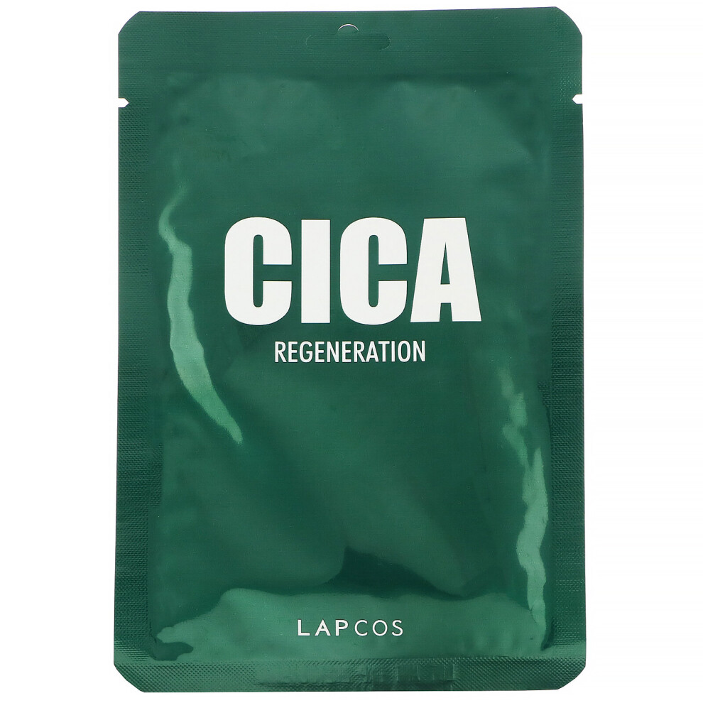 Lapcos , Cica Sheet Beauty Mask, Regeneration, 1 Sheet, 1.01 Fl Oz (30 Ml)