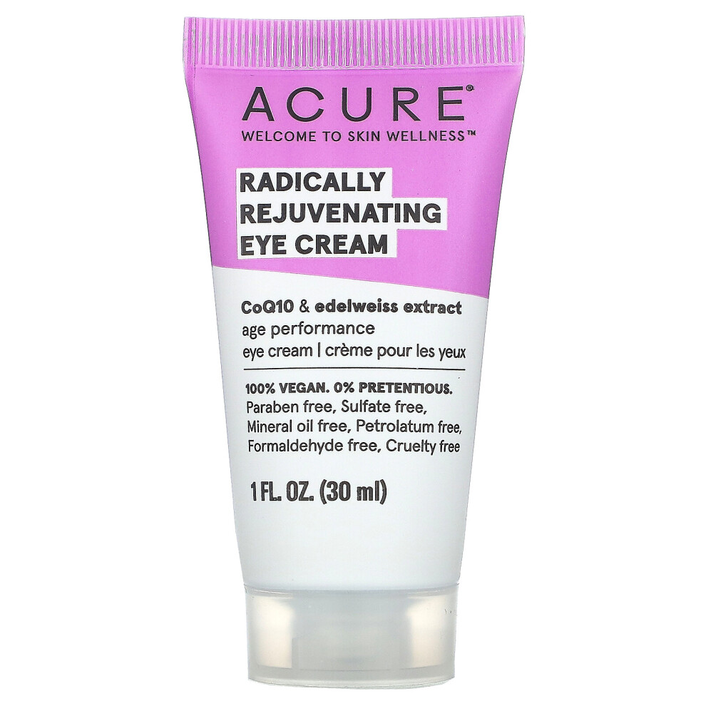 Acure Cream Radically Rejuvenating Eye 1 Fl Oz (30 Ml)