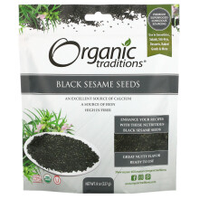 Organic Traditions, Graines de Sésame Noir, 8 oz (227 g)