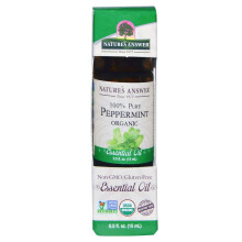 Nature's Answer, 100% Reines Bio-Ätherisches Öl, Pfefferminze, 0,5 fl oz (15 ml)