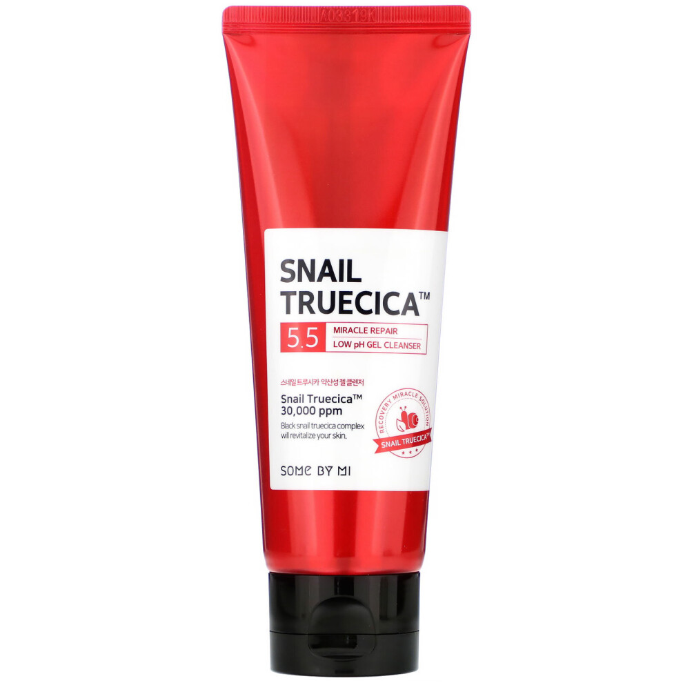 Some By Mi Black Snail Truecica, Miracle Repair Low Ph Gel Cleanser, 3.38 Fl Oz (100 Ml)