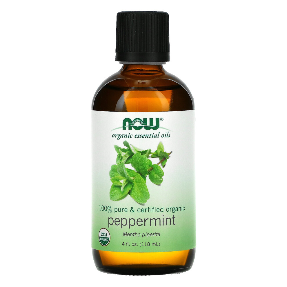 NOW Foods, Organic Essential Oils, Peppermint, 4 Fl Oz (118 ml)