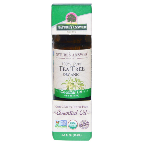 Nature's Answer, 100% Reines Bio-Ätherisches Öl, Teebaum, 0,5 fl oz (15 ml)