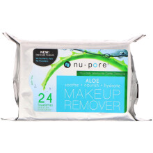 Nu-Pore, Aloe Make-up-Entferner Gesichtstücher, 24 Tücher