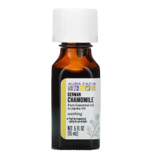 Aura Cacia, Reines Ätherisches Öl in Jojobaöl, Deutsche Kamille, 0,5 fl oz (15 ml)