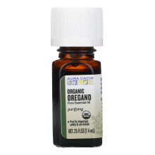 Huile essentielle d'origan 100 % biologique Aura Cacia Aromatherapy - 0,25 oz (l'emballage peut varier)