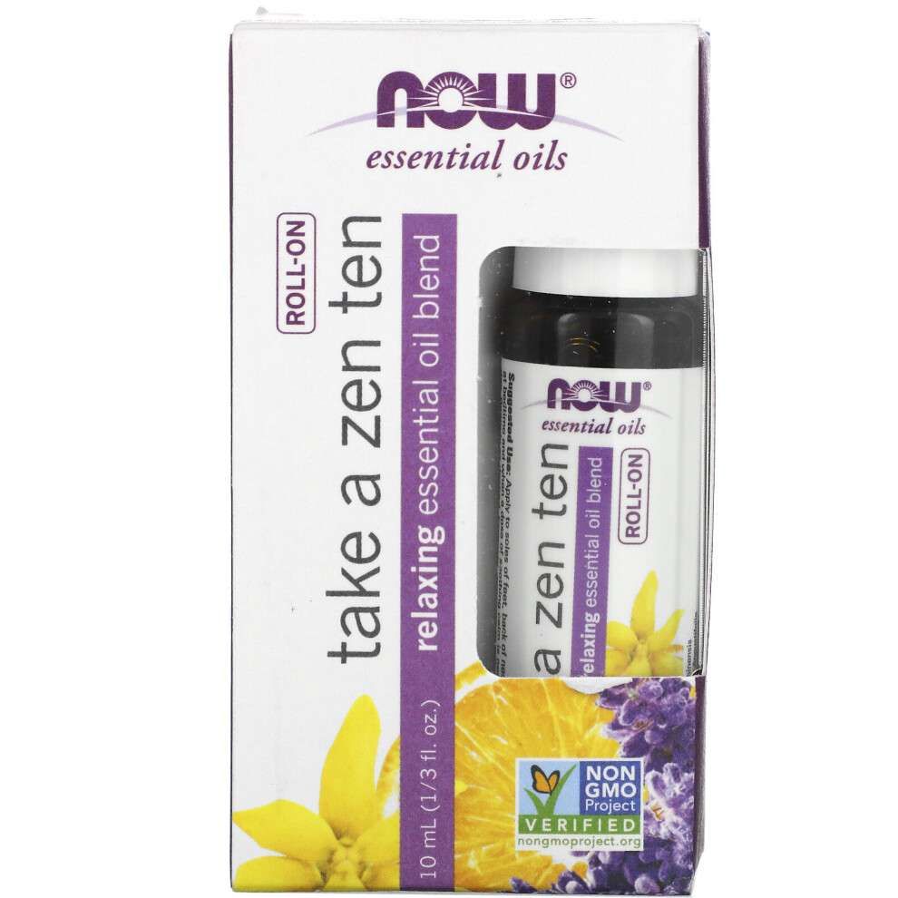 Now Foods , Essential Oils, Take A Zen Ten Roll On, 1/3 Fl Oz (10 Ml)