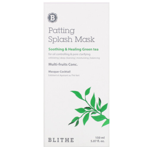 Blithe, Patting Splash Schönheitsmaske, Beruhigendes & Heilendes Grüner Tee, 5,07 fl oz (150 ml) 1