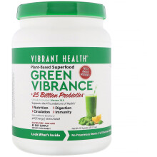 Vibrant Health, Green Vibrance +25 Milliards de Probiotiques, Version 21.0, 32,21 oz (913 g)