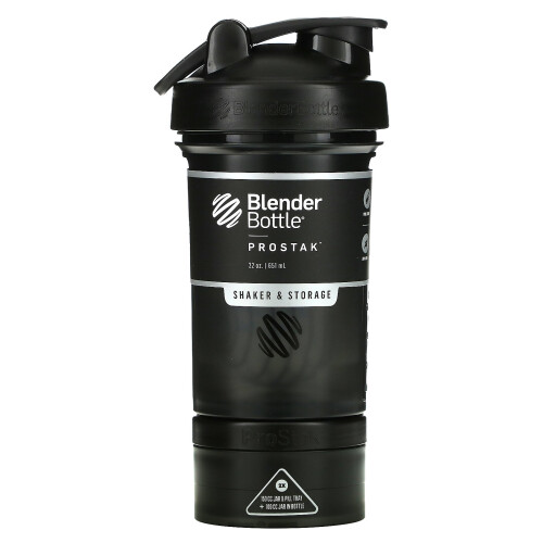 Blender Bottle, ProStak, Black, 22 oz (651 ml) 1