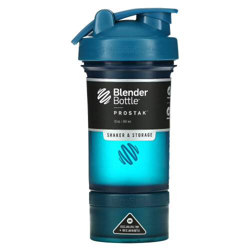 Blender Bottle, Pro Stak, Ocean Blue, 22 oz (651 ml) 1
