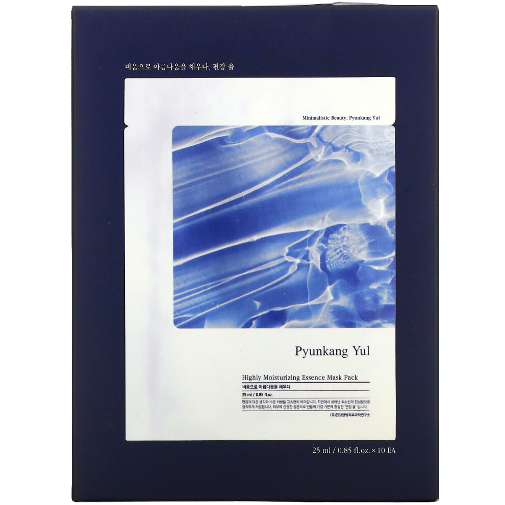 Pyunkang Yul , Highly Moisturizing Essence Beauty Mask Pack, 10 Sheets, 0.85 Fl Oz (25 Ml) Each