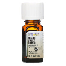 Aura Cacia, Reines Ätherisches Öl, Bio Süßorange, 0,25 fl oz (7,4 ml)