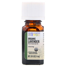 Aura Cacia, Reines Ätherisches Öl, Bio Lavendel, 0,25 fl oz (7,4 ml)
