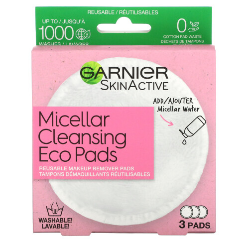 Garnier Garnier, SkinActive, Micellar Cleansing Eco Pads, 3 Pack