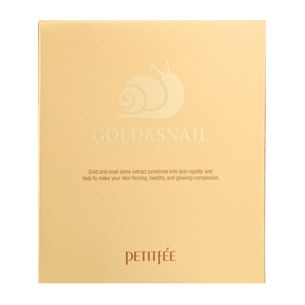 Petitfée Gold & Snail Intensive Hydrogel Mask With Snail Extract 5X30 G - Image 4