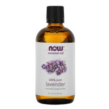 NOW Essentiële Oliën, Lavendelolie, Kalmerende Aromatherapie Geur, Stoomgedistilleerd, 100% Puur, Vegan, Kindveilige Dop, 4-Ounce