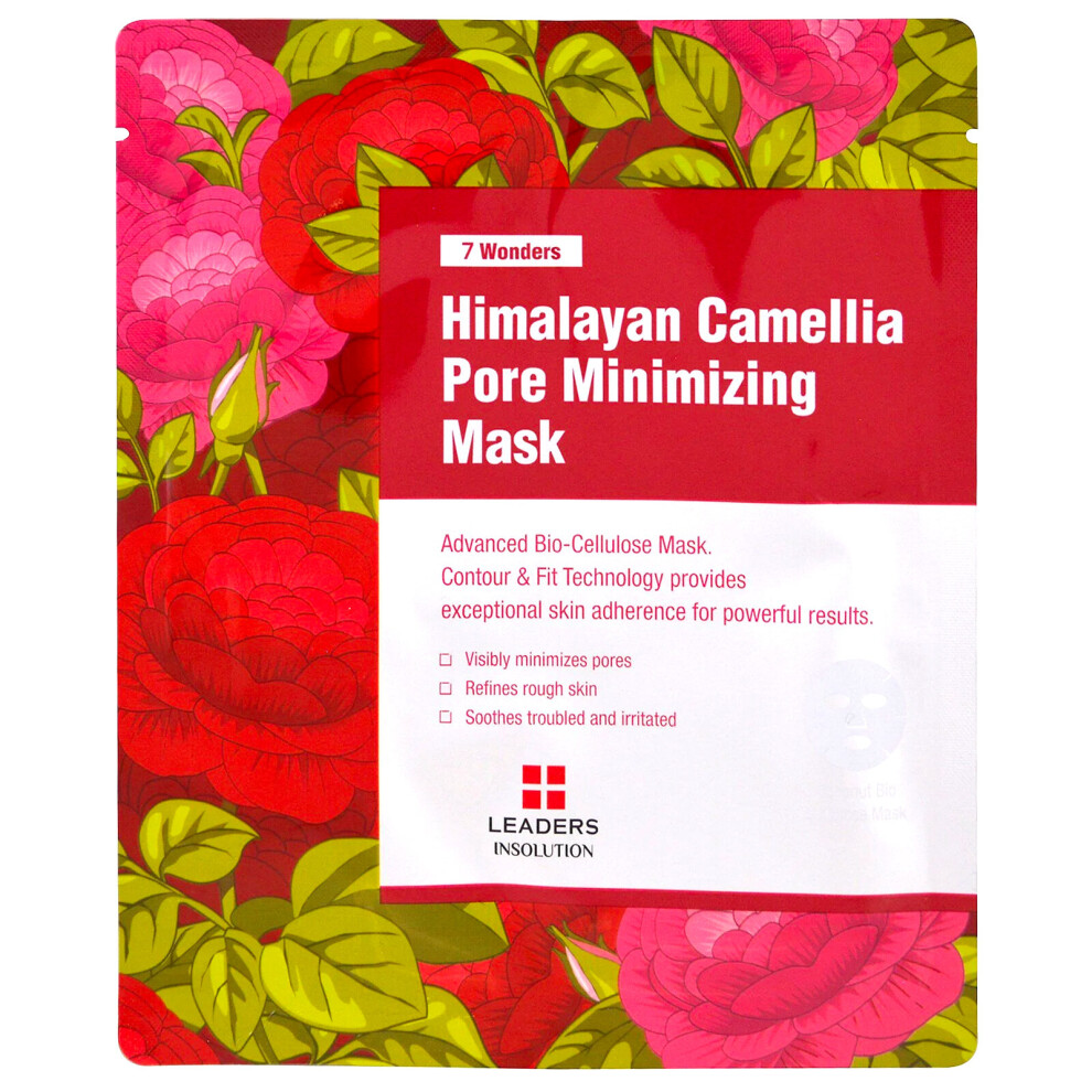 Leaders , 7 Wonders, Himalayan Camellia Pore Minimizing Beauty Mask, 1 Sheet, 1.01 Fl Oz (30 Ml)