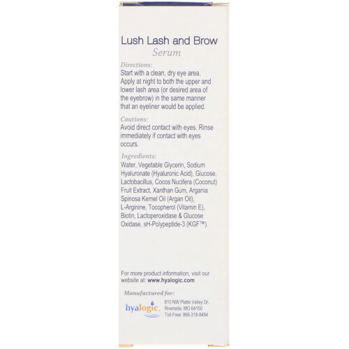 Hyalogic, Lush Lash and Brow Serum, .17 fl oz (5 ml) 1