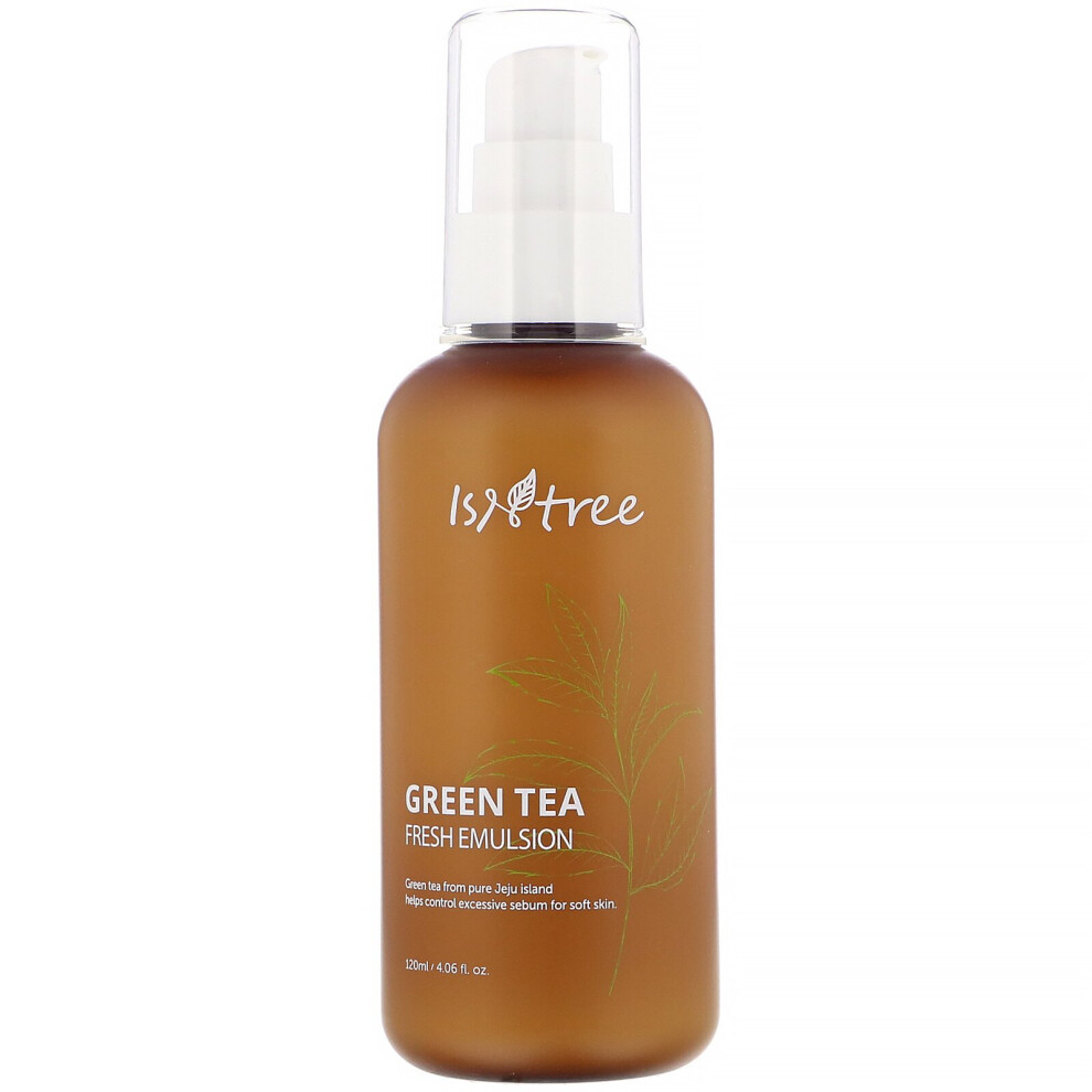 Isntree Green Tea Fresh Emulsion: Jeju Tea Extract & Anti Sebum P (Hd) For Balanced Oil & Moisture, 120 Ml