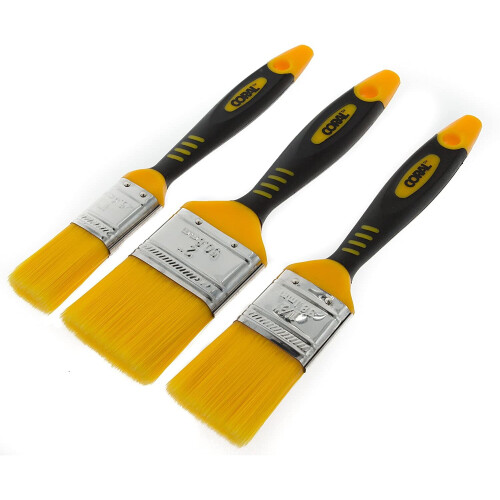 Coral Zero Paint Brushes with Bristle Paintbrush Heads 3 Piece Set 1