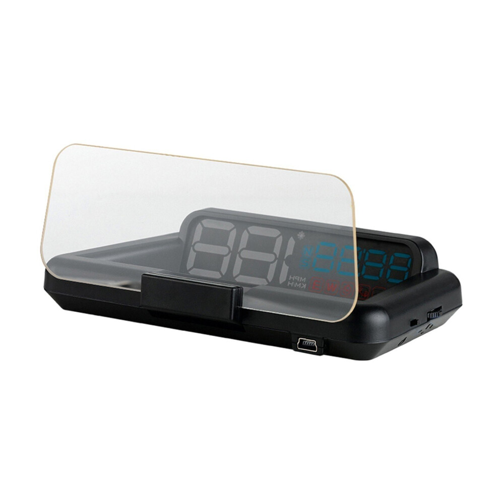 HUD Head Up Display High Definition Speedometer Car Safe Driving Computer Speed and Voltage Alarm 3D Reflection