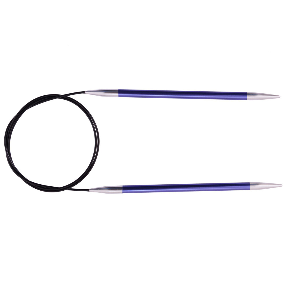 Brand:-Knitpro Silver Zing: Knitting Pins: Circular: Fixed: X 4.00Mm 40Cm