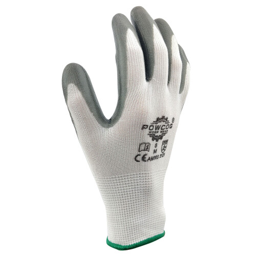 (2XL) 12 Pairs Nitrile Coated Grey Work Gloves - DIY Builders 2