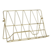 Vertex Metal Wire Cook Book Stand Kitchen Organizer Free Stand Gold Finish
