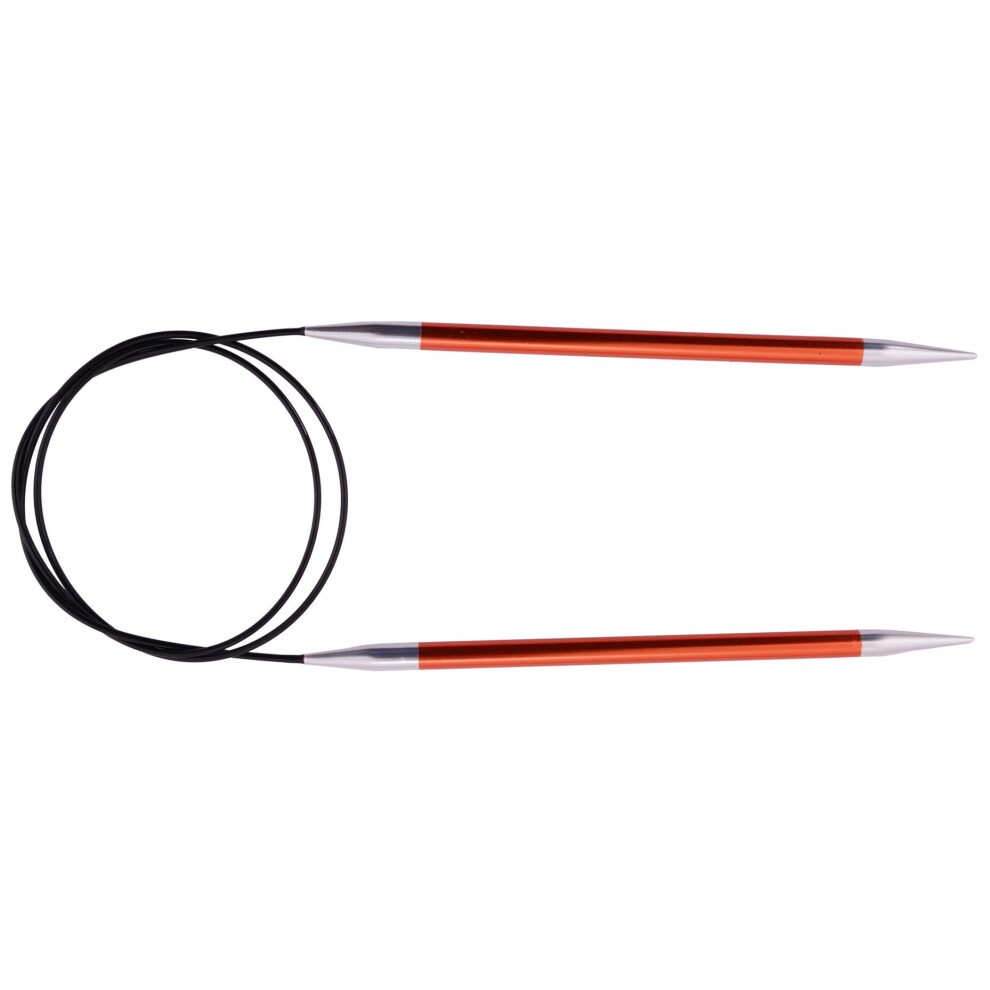 Brand:-Knitpro Silver Zing Knitting Pins Circular Fixed: X 5.00Mm 40Cm