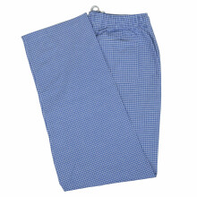 (Blue & White Check, XL) Chef Trousers Gingham check Elasticated Trouser UK