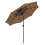 2.7MT Solar Powered Solid Metal 24 Led Brown Parasol Outdoor Best 4