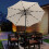 2.7MT Solar Powered Solid Metal 24 Led Cream Parasol Outdoor Best 2