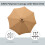 2.7MT Solar Powered Solid Metal 24 Led Brown Parasol Outdoor Best 8