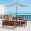 2.7MT Solar Powered Solid Metal 24 Led Grey Parasol Outdoor Best 4