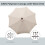2.7MT Solar Powered Solid Metal 24 Led Cream Parasol Outdoor Best 5