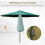 2.7MT Solar Powered Solid Metal 24 Led Green Parasol Outdoor Best 6