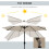 2.7MT Solar Powered Solid Metal 24 Led Cream Parasol Outdoor Best 6