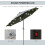 2.7MT Solar Powered Solid Metal 24 Led Grey Parasol Outdoor Best 5