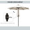 2.7MT Solar Powered Solid Metal 24 Led Cream Parasol Outdoor Best 7