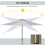 2.7MT Solar Powered Solid Metal 24 Led Grey Parasol Outdoor Best 6