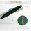 2.7MT Solar Powered Solid Metal 24 Led Green Parasol Outdoor Best 8